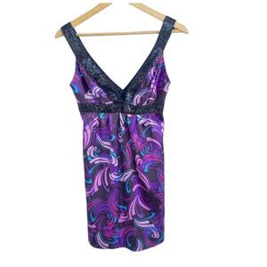 Guess Women's Size 3 Mini Boho Cocktail Dress Multicolor Babydoll